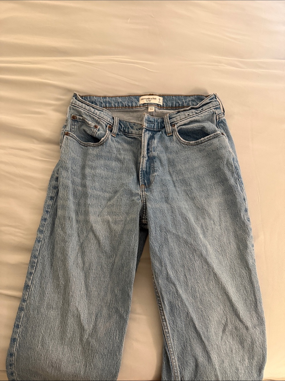 Abercrombie & Fitch Light Blue Wide-Leg Jeans